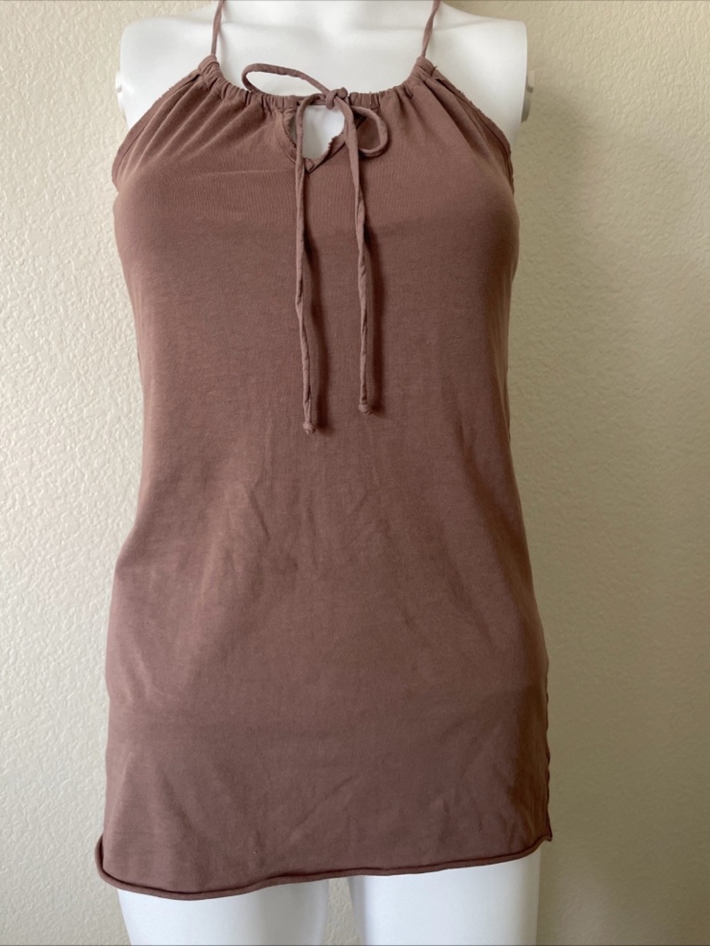 Stewart + Brown Organic Cotton Halter Tank XS Mauve